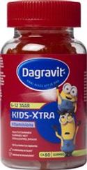 Dagravit Kids Vitaminions multivitaminen 6-12 jaar - Vitamine C ondersteunt de natuurlijke weerstand - Vitamine D ter ondersteuning van de normale groei - 60 gummies