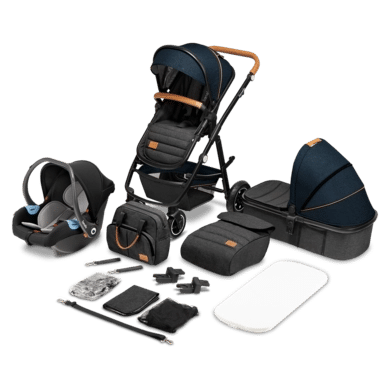 lionelo Kinderwagen Amber 3 in 1 Blue Navy