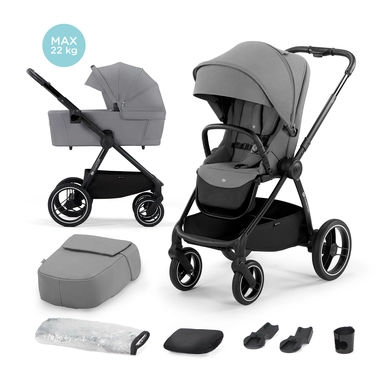 Kinderkraft NEA - Kinderwagen 2in1 tot 22 kg - Praktische oplossingen - Grijs