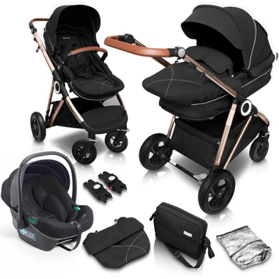babyGO Halime 3 in 1 Air Gold kinderwagen Anthracite