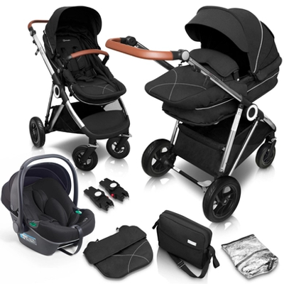 babyGO Halime 3 in 1 Luchtwagen Silver Anthracite