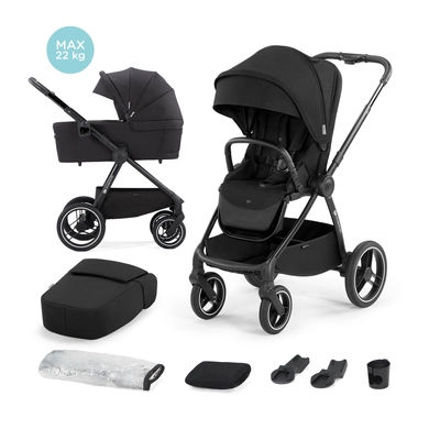 Kinderkraft NEA - Kinderwagen 2in1 tot 22 kg - Sturen met één hand - Zwart