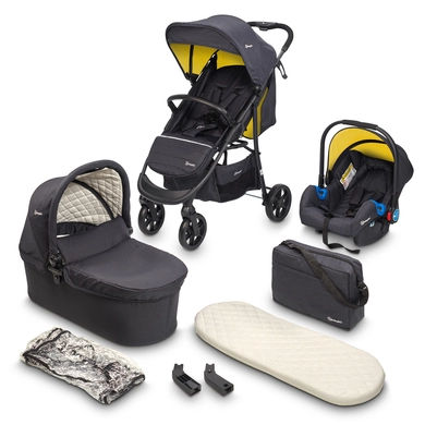 babyGO Kinderwagen 3 in 1 Mustard