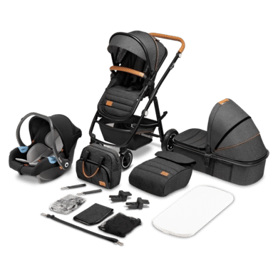 lionelo Kinderwagen Amber 3 in 1 Grey Graphite