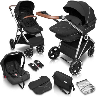 babyGO Kinderwagen Halime 3 in 1 Anthracite Silver