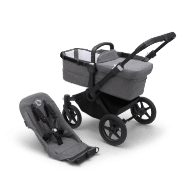 bugaboo Kinderwagen Donkey 5 Base Black/Grey Melange