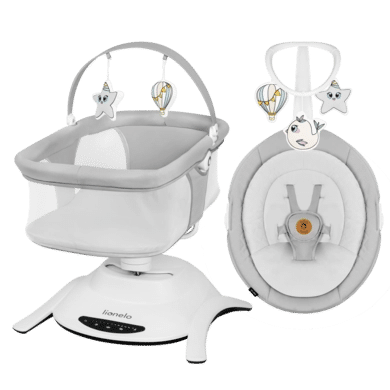 lionelo Babyschommel Bella Set Grijs Beton