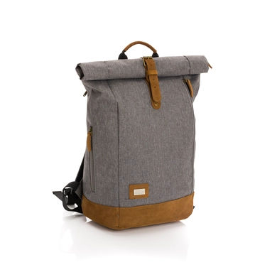 fillikid Luiertas rugzak Rolltop Berlin grijs Melange