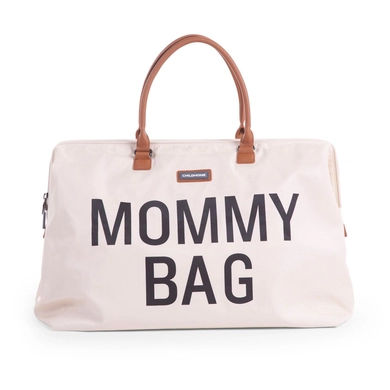 Childhome - Mommy Bag ® Verzorgingstas - Luiertas - Ecru & Zwart - Ruim & Waterafstotend - 55x30x40cm