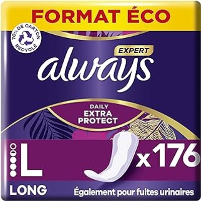 Always Expert lange inlegkruisjes 8 x 22 stuks, extra bescherming dagelijks - houdt geuren vast - ook voor eerste tekenen van urine-incontinentie