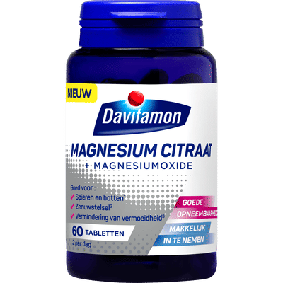 Davitamon Magnesium Citraat 100% voedingssupplement - 60 tabletten