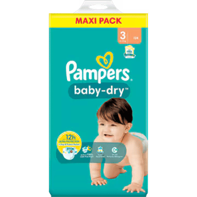 Pampers Baby Dry  luiers maat 3 - 124 stuks