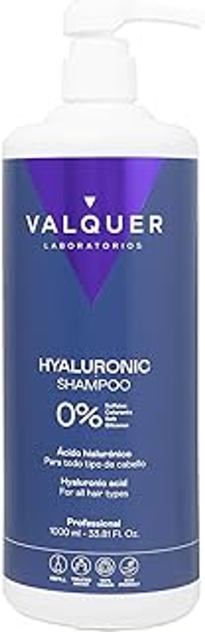 Valquer Hyaluronzuur Shampoo Extra vocht en vitaliteit. Voor alle haartypes. Nul% - 1000 ml