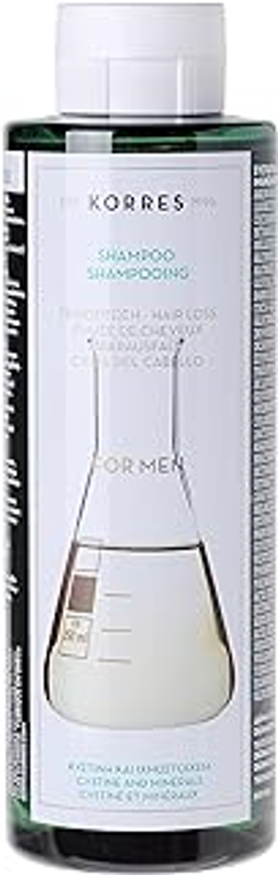 KORRES Cystine & Minerals Shampoo tegen haaruitval voor mannen, anti-haarverlies shampoo, siliconen- en parabenvrij, 250 ml