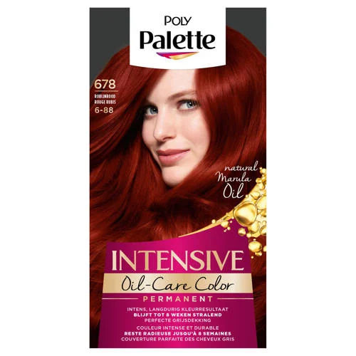 Schwarzkopf Poly Palette Basic haarkleuring - 678 Robijn Rood