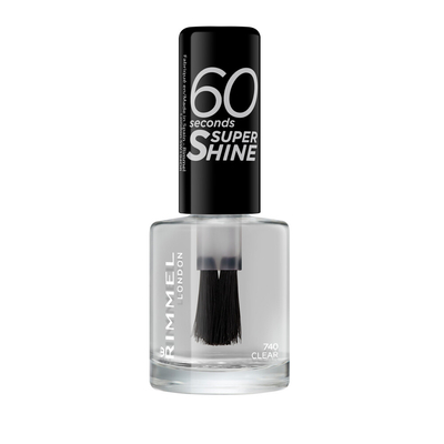 3x Rimmel Nagellak 60 Seconds SuperShine 740 Clear 8 ml