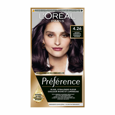 3x L'Oréal Préférence Permanente Haarkleuring 4.26 Intens Bordeaux
