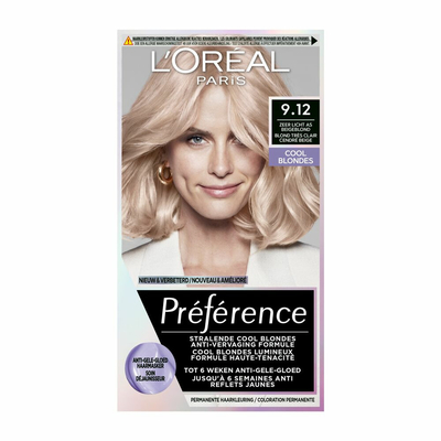 3x L'Oréal Préférence Cool Blondes Permanente Haarkleuring 9.12 Siberia - Extra Licht As Beigeblond