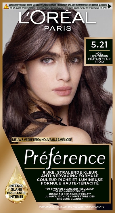 L'Oréal Paris Préférence Classic Koel Lichtbruin 5.21 - Permanente Haarkleuring