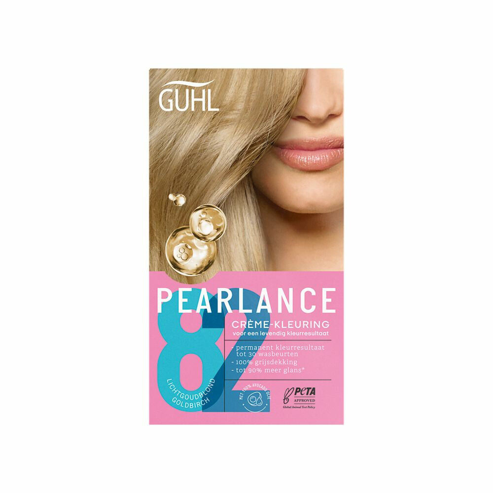 3x Guhl Pearlance Intensieve Crème-Haarkleuring 82 Lichtgoudblond Goldbirch