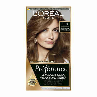 3x L'Oréal Préférence Permanente Haarkleuring 5.0 Lichtbruin