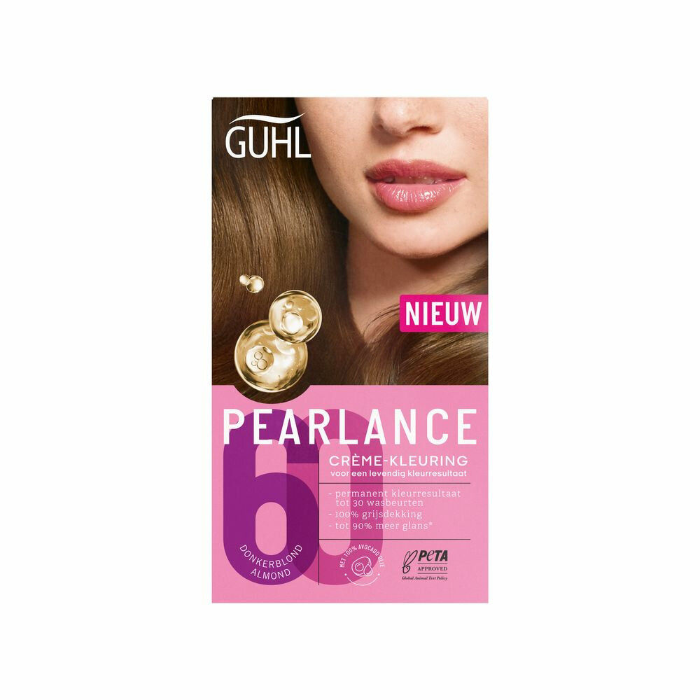 3x Guhl Pearlance Intensieve Crème-Haarkleuring 60 Donkerblond Almond