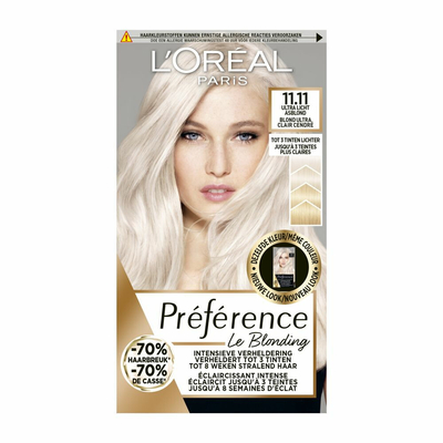 6x L'Oréal Préférence Le Blonding Permanente Haarkleuring 11.11 Helsinki - Ultra Licht Asblond