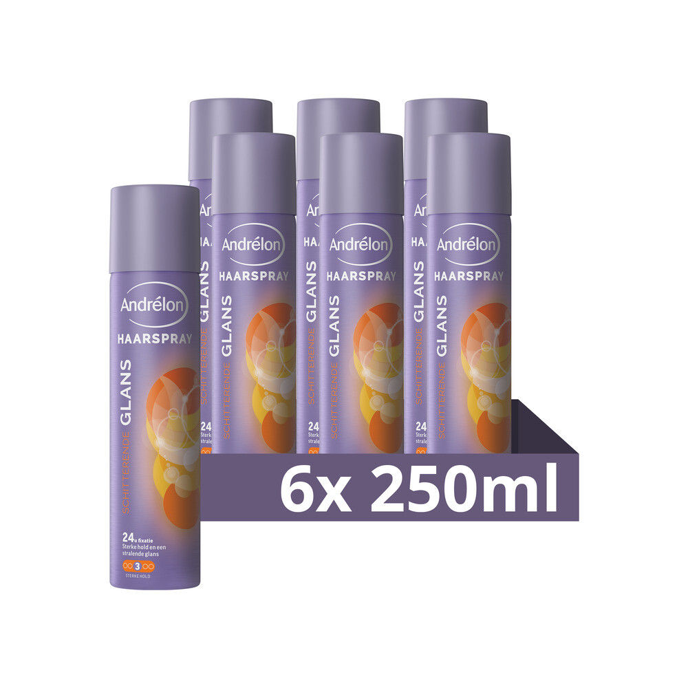 6x Andrelon Haarspray Schitterende Glans 250 ml