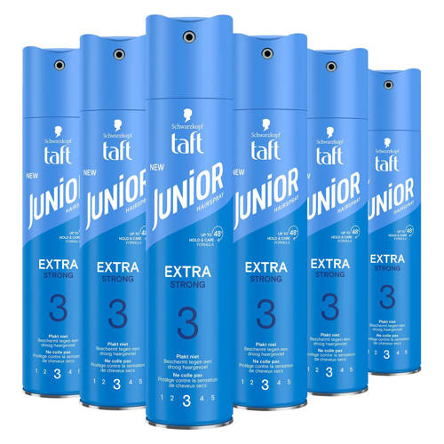 Schwarzkopf Junior Hairspray Extra Strong - 6x 250 ml multiverpakking