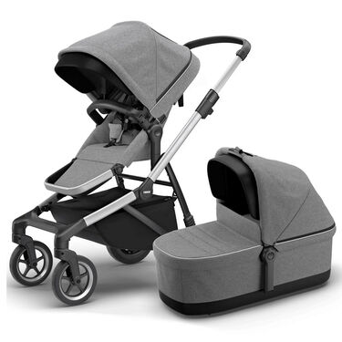 Thule Sleek Kinderwagen 2-in-1 Grey Melange On Black