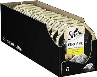 Sheba Shell Finesse Fine Pie Met Kip 22X85G - kattenbrokken