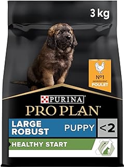 Purina PRO PLAN DOG Large Robust Puppy, droogvoer voor hondenpuppy's met OPTISTART, rijk aan kip & rijst, premium hondenvoer, 3 kg - hondenbrokken