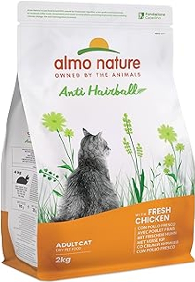 Almo Nature Holistic Functional Anti-Hairball droogvoer brokken met Verse Kip - in 400gr of 2kg - kattenbrokken