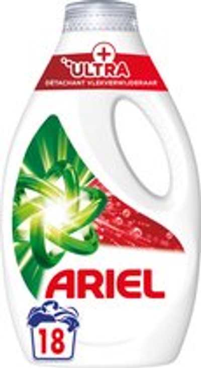 Ariel Vloeibaar & Ultra wasmiddel  - 18 wasbeurten