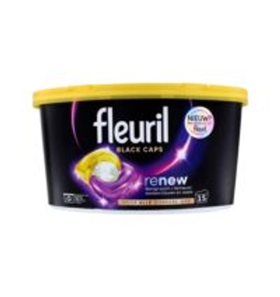 Fleuril Renew Black & Black Caps wascapsules zwarte was - 15 wasbeurten