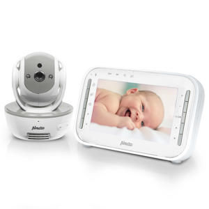 Alecto BW600 DVM200MGS babyfoon met camera en 4.3" kleurenscherm, wit/grijs