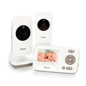 Alecto DVM-71+DVM-71C babyfoon met 2 camera's en 2.4" kleurenscherm, wit/taupe