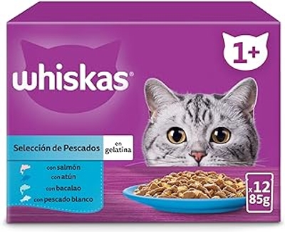 Whiskas Natvoer voor katten selectie vis multipack 12 x 85 g - natvoer katten