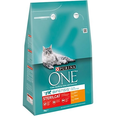 PURINA ONE Bifensis Kattenvoer voor volwassenen met kip, zak van 3 kg - kattenbrokken