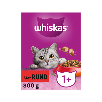 Whiskas Droog Adult Box - Rund - 800 g - kattenbrokken