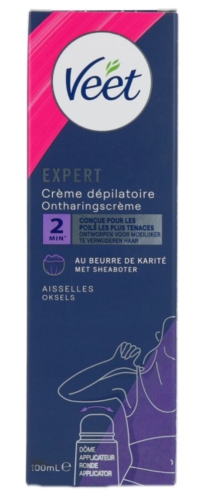 Veet Expert Ontharingscreme met applicator - Oksels - Alle huidtypes - 100ml