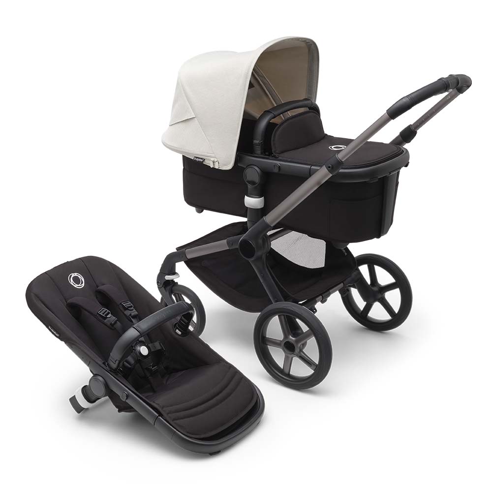 Bugaboo Fox5 Kinderwagen - Graphite/Midnight Black - Misty White