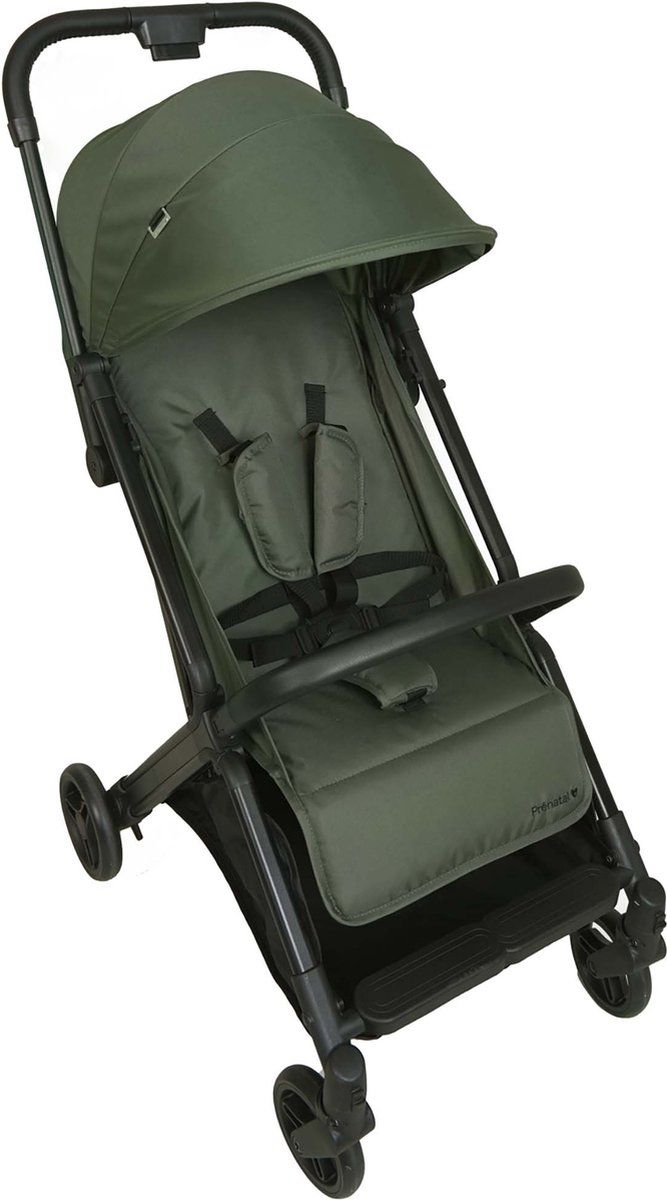 Prénatal Compact Buggy - Traploos verstelbare rugleuning - Extra grote verlengbare zonnekap - Inklapbaar - Groen