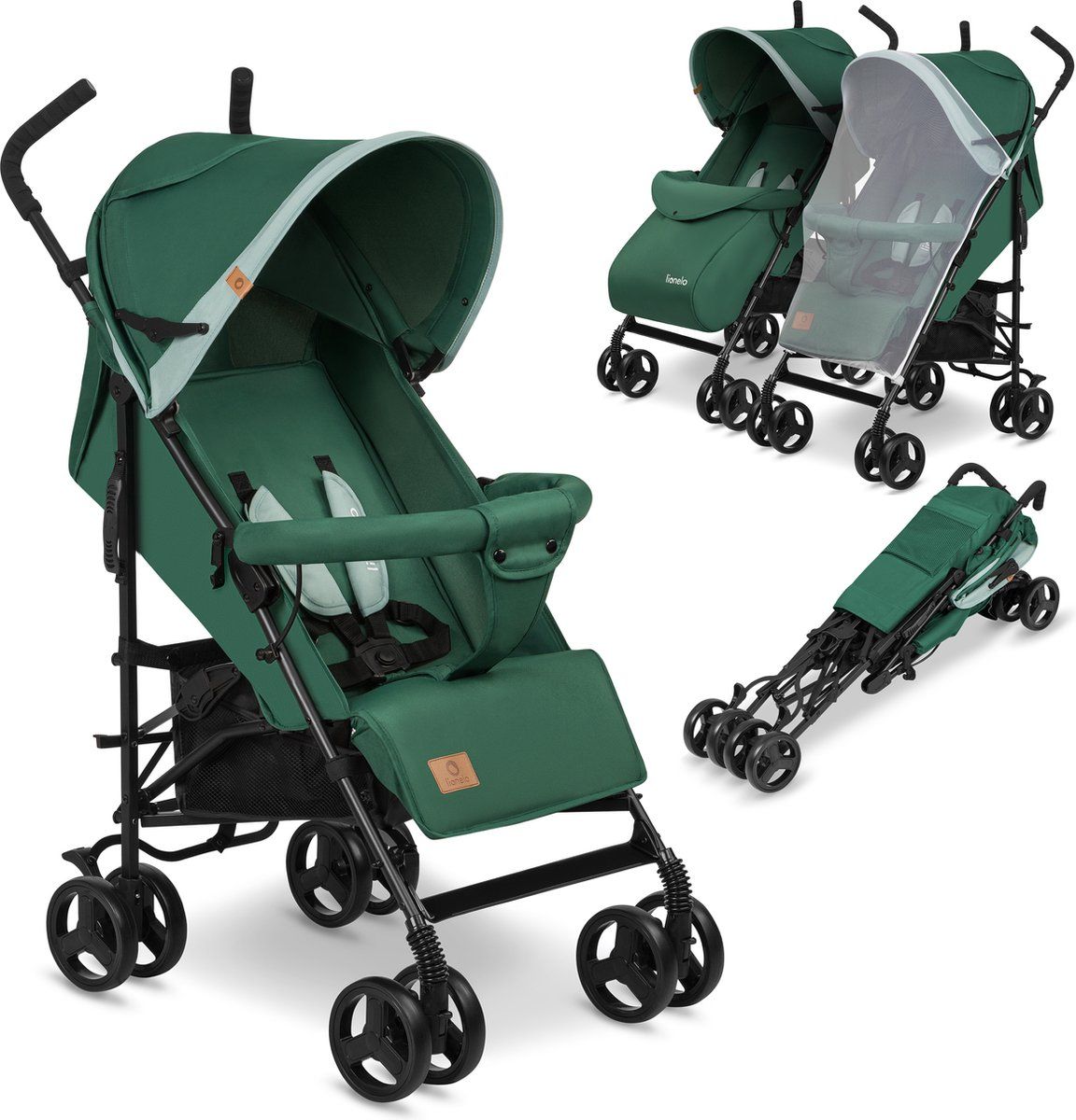 Lionelo Elia Buggy - Kinderwagen - Rijke set - lichte 7kg - Verstelbare