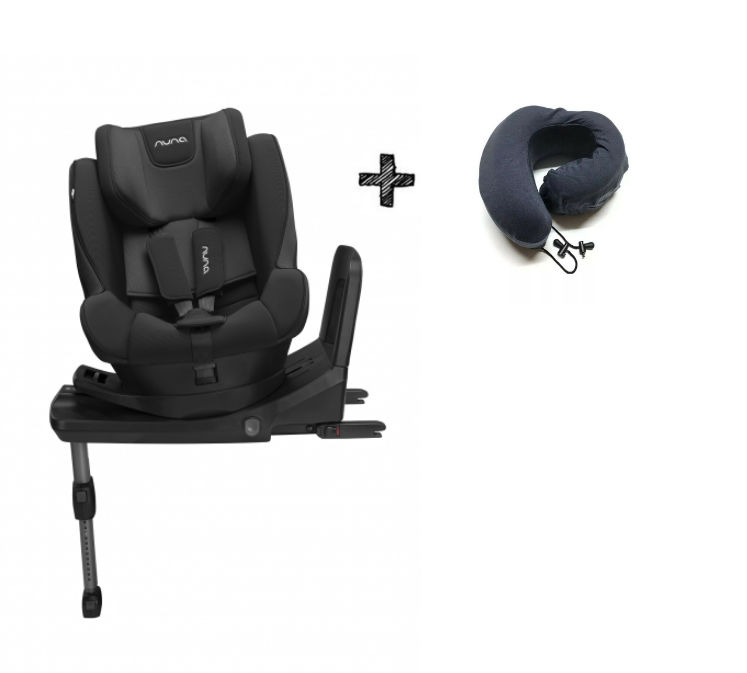 Autostoel Nuna Rebl Basq ISOFIX i-Size Caviar + Gratis Nuna Travel Pillow