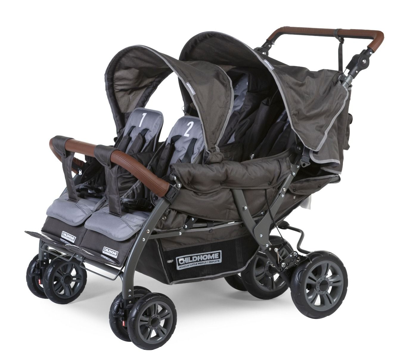 Quadruple Wandelwagen Childhome Autobrake Antraciet