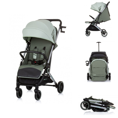 Chipolino April Buggy - Groen - Verstelbare rugleuning en voetensteun