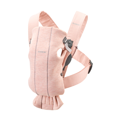 BabyBjörn Mini 3D Jersey Draagzak Lichtroze