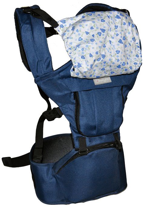 BabyGO Wombat Draagzak - Buikdrager Navy Blauw