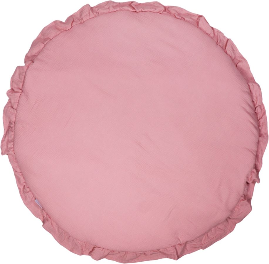 MamaLoes Soft Cotton Ruffle Licht Roze 90 cm Rond Boxkleed ML020245